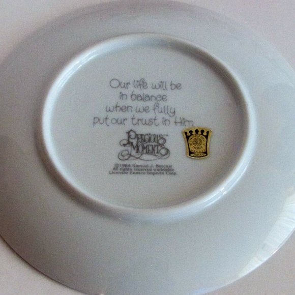 1984 Precious Moments Clown Collector Plate Life Balance Vintage - Picture 4 of 5